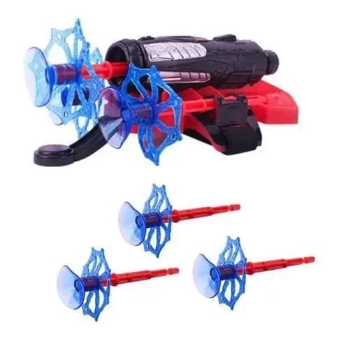 Luva Homem Aranha Lança Dardo Infantil Brinquedo Spider Man Herói Lançador Teia Ventosa