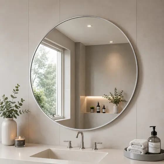 Espelho Lopazzi Redondo Moldura 80cm Grande Decorativo Pinterest Blogueira Quarto Banheiro Sala Hall
