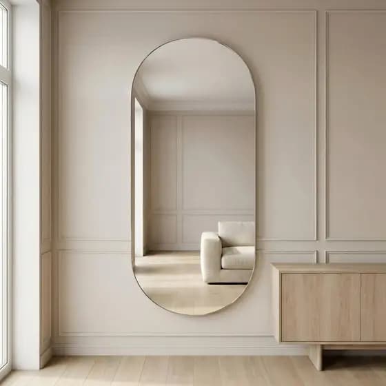 Espelho Lopazzi De Parede 90x60cm Oval 2 Posições Lapidado