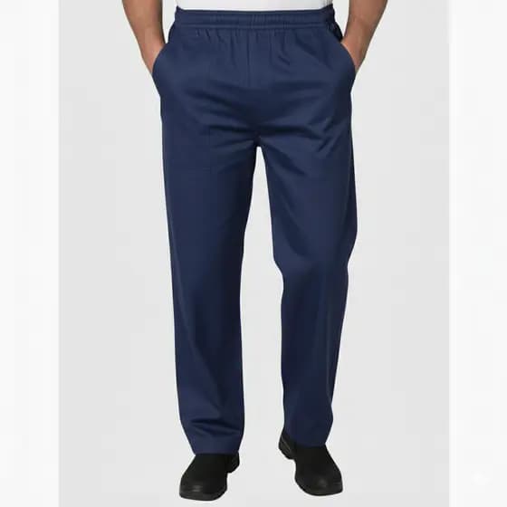 Calça Profissional Brim Pesado com Cordão e Costura Reforçada – Uniforme de Trabalho