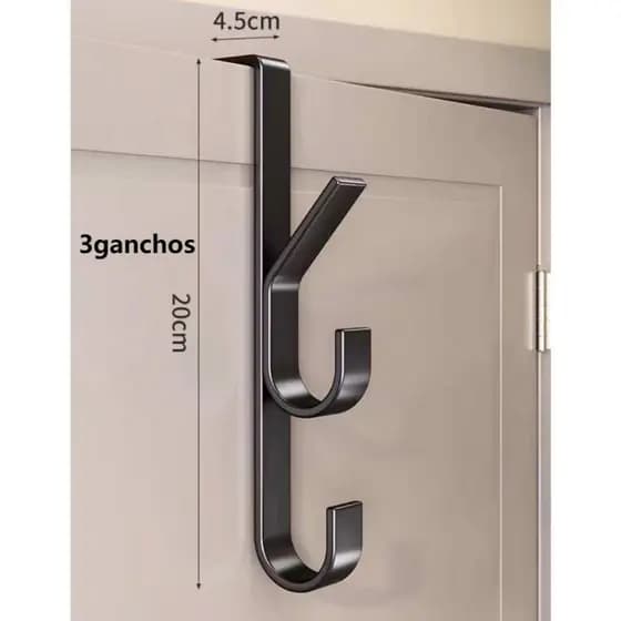 GANCHO DE PORTA 3 ganchos cabide de metal forte para roupas chapéus e bolsas design de economia de espaço geracao