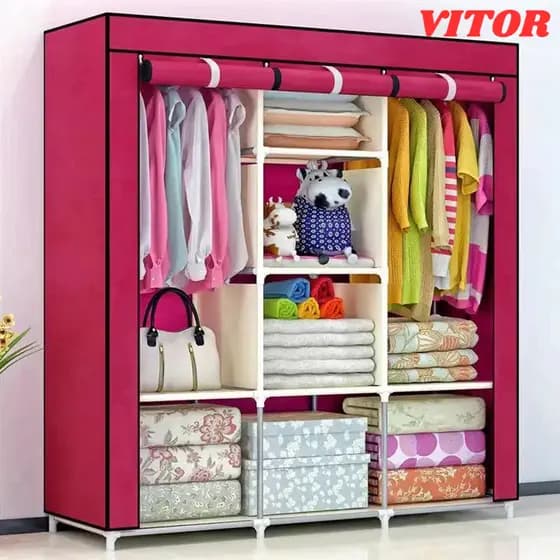 Guarda Roupa Dobrável Organizador De Roupas Armário Multiuso Montavel Casal VITOR