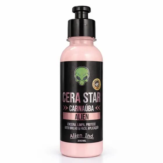 Cera Star Carnaúba Alien 200ml - Revitaliza Pintura, Dá Brilho Intenso e Proteção