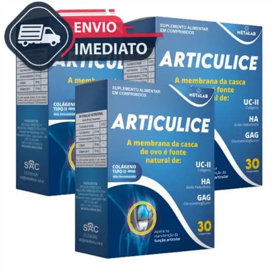Kit 3 Articulice 30 Comprimidos Colageno tipo II Acido Hialuronico Glucosaminoglicanos GAG Colageno