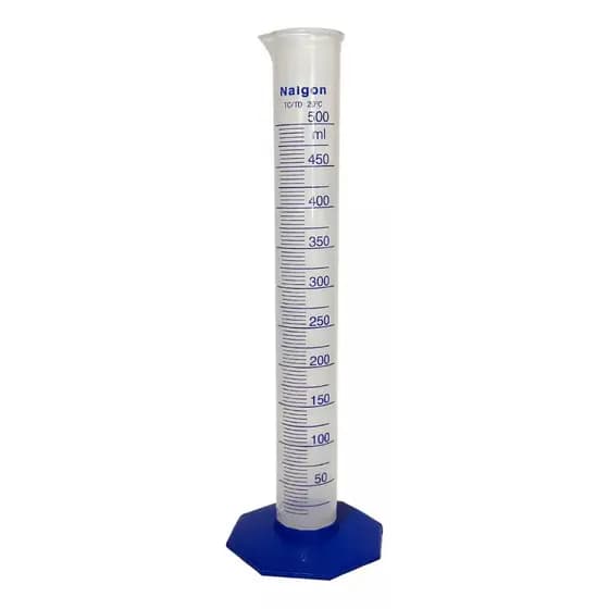 PROVETA DE PLÁSTICO GRAD. 500ML - BASE HEXAGONAL PP