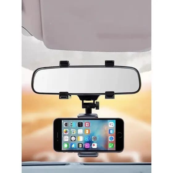Suporte Para Celular Universal Espelho Retrovisor Carro 360
