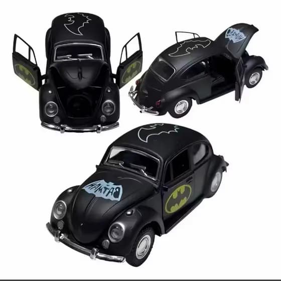 Miniatura Fusquinha Fusca Carrinho Coleção Em Metal Fricção Carro Abre Capô HOMEM ARANHA