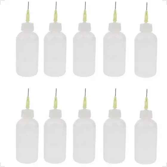 Kit Com 10 Dispenser Para Alcool Isopropilico Frasco 50ml Ponta Cega Limpeza Celulares Dispositivos