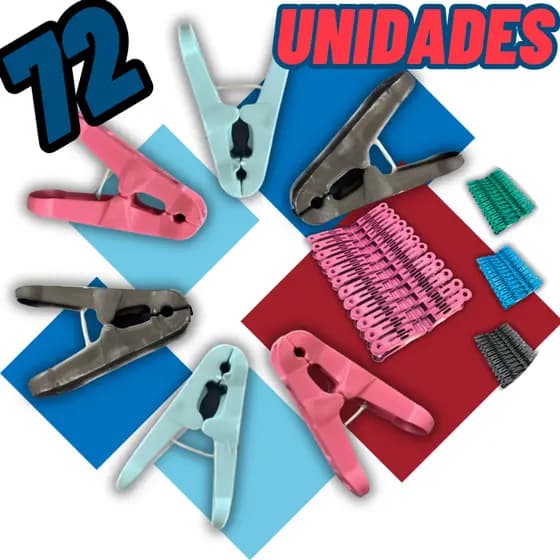 Pregadores de Roupa Duráveis – Kit com 72 / 24 / 12 Peças