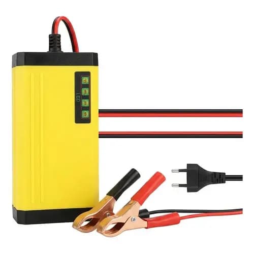 Carregador Bateria Automotivo 12v Portátil Bivolt Carro Moto com indicador de carga