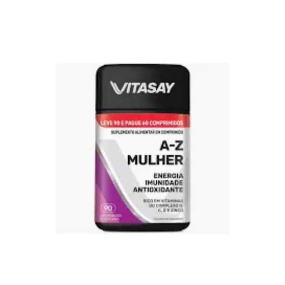 Vitasay A-Z Mulher – Suplemento Alimentar Completo com Vitaminas e Minerais 90 Comprimidos