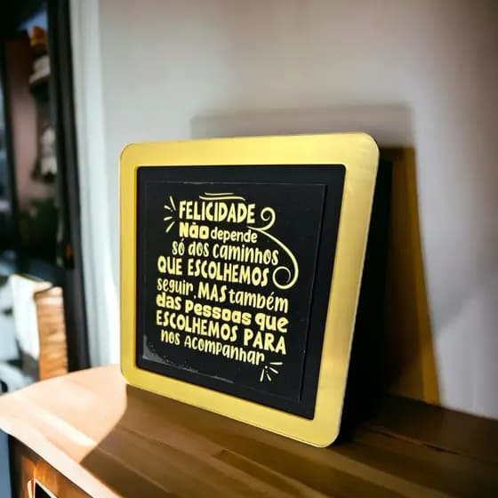 Quadro decorativo Felicidade não depende só dos caminhos que escolhemos...