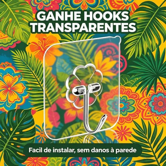 50 Pcs Gancho Inclugico Sem Unhas Transparente Pegajoso Pesado Gancho De Parede Ganchos para mural