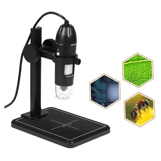 Microscópio Digital USB 1600X para Computador e Celular OTG