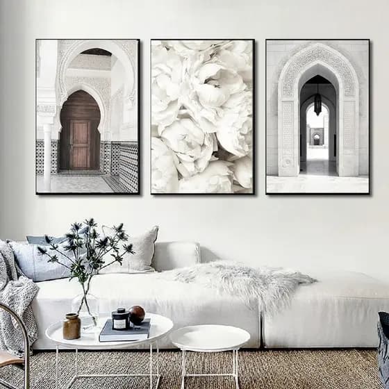 Quadro Decorativo árabe, Marrocos Porta Velha Mesquita, quarto decoração casa Quadro Decorativo Islâmica, Subhanallah, Bismillah tamanho grande Decoração para sala casa cozinha quarto Poster decorativo abstrata Moderno árabe, Marrocos Retro arte #01