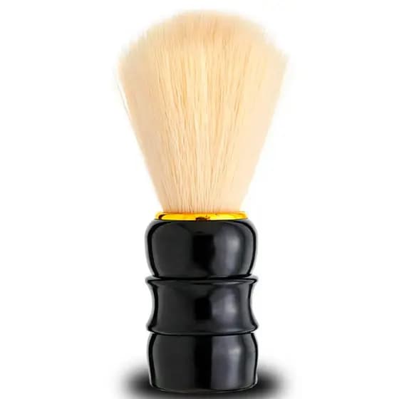 Pincel De Barbear Super Barba Gold Series Extra Macio Preto Sintético