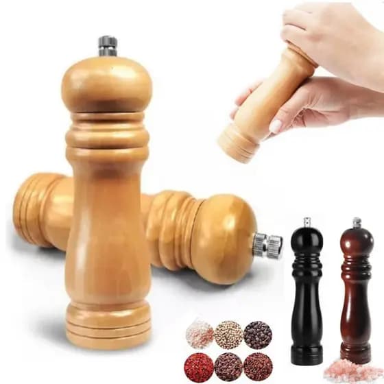 Triturador De Madeira 20 CM MOEDOR DE PIMENTA GRANDE Com Lâmina De Cerâmica MANUAL Top LUXO COZINHA
