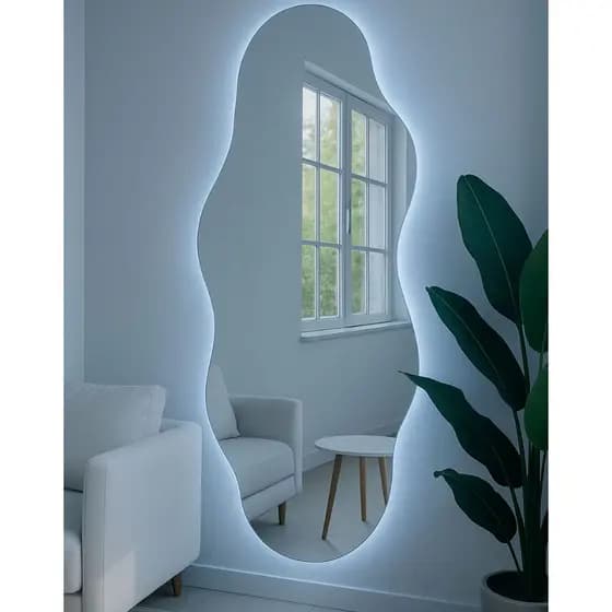 Espelho Grande Corpo Inteiro Com led Espelho Para Sala Quarto Espelho Organico