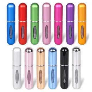 Kit porta perfume 5ml/3un portatil - recarregavel - spray - mini bolso - perfume - vemquetem
