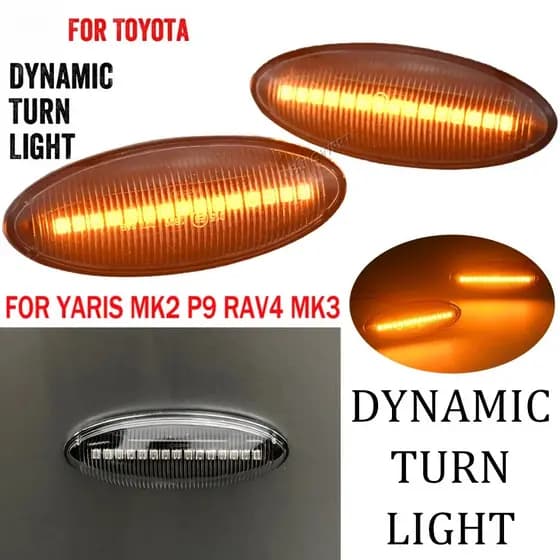 2 Pçs/Lote Dinâmico LED Sinal De Volta Luzes Marcadoras Laterais Lâmpadas Pisca Sequencial Para Toyota COROLLA Auris Mk1