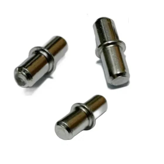 Kit 100 Suportes Pino Duplo 5 mm Niquelado – Fixação Resistente para Prateleiras