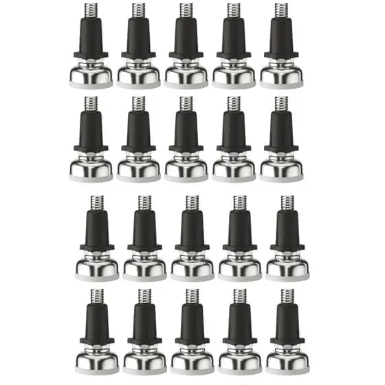 Kit Sapata Pé Nivelador 21mm + Bucha Sapata Niveladora Para Móveis
