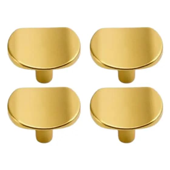 Kit Puxador Ponto Retangular Fontana 35X30mm Para Gavetas De Móveis