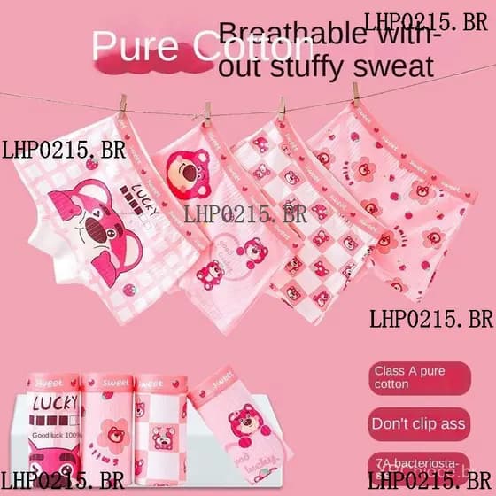 4 peças de algodão puro roupa interior infantil meninas Boxer respirável estudante Boxer Shorts bebê