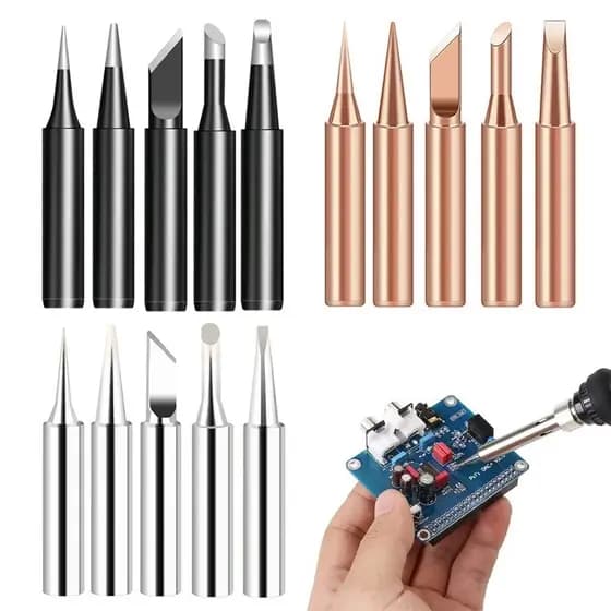 5PCS I + B + K + 2.4D + 3C Ferro De Solda Cobre Puro 900M-T Conjunto De Cabeças De Dentro De Ponta Elétrica De Nu Quente