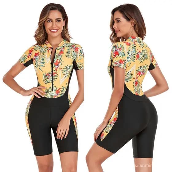 Novo maiô de uma peça, roupa de surf, roupa de mergulho, biquíni plus size, moda praia feminina, em estoque 42OC.