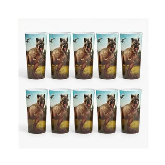 kit 10 Copos 350ml Dinossauros Plastico Festa