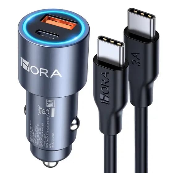 Carregador Usb, 1Hora 3A Tipo C, Pd+Qc 20W+18W, Azul