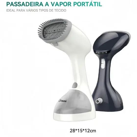 Passadeira a Vapor Portátil Roupas Painel Cerâmico 1200W 110V 220V Aquecimento Rápido 7 Furos