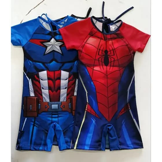Roupa Fantasia Homem Aranha (Spiderman) Infantil Heróis Poliéster e Elastano Proteção Uv