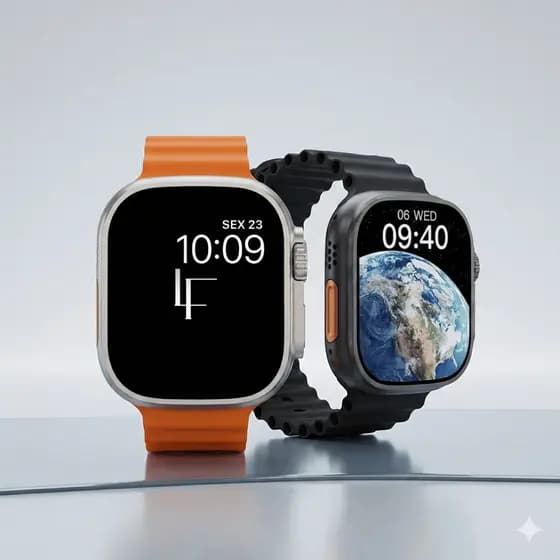 Smartwatch 68 Plus 41mm Inteligente com Tela Infinita Chamadas GPS e Duas Pulseiras Inclusas
