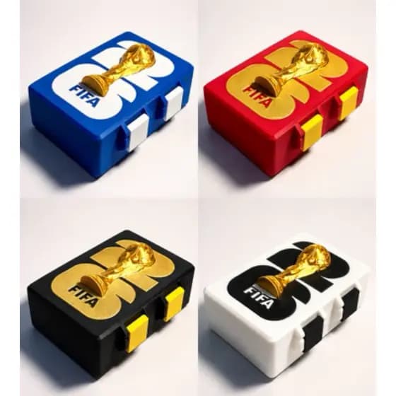 Caixa Porta Figurinhas Album Copa Do Mundo 2026 Grande Preto P2026 Organizador Estojo - pequena, Amarelo