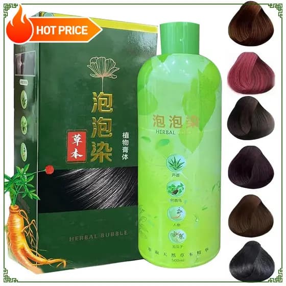 Shampoo Para Cabelos Brancos Tintura De Cabelo Três Em Um Condicionador Escuros