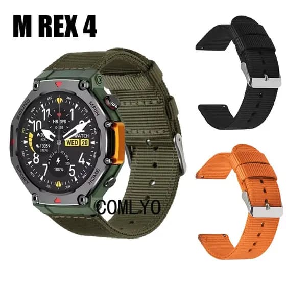 For M REX 4 M-REX4 Pulseira De Smartwatch Relógio Inteligente Lona De Náilon Mulheres Homens Esportes Ao Ar Livre Macia