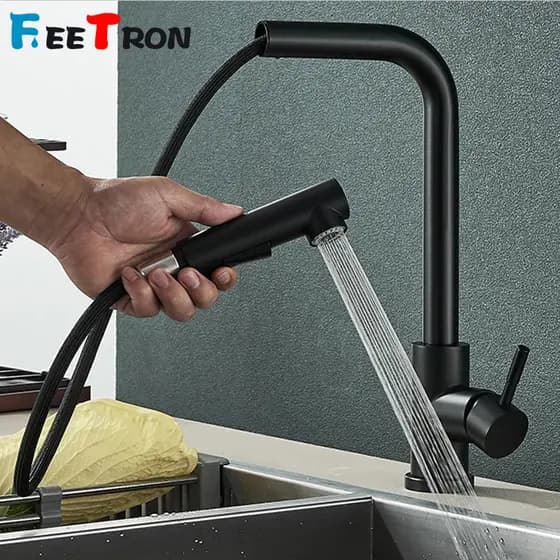 INOX Torneira Gourmet Cozinha Rotativo Torneira Cozinha Bancada Misturadora Quente E Fria