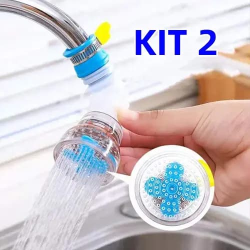 2Kit Bico Chuveirinho Arejador Para Torneira Cozinha Com Filtro,Adaptador De Torneira