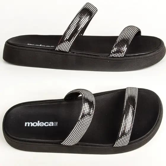 Papete Moleca Feminino Preto Original Lançamento com Brilho e Tira Maxxi Conforto e Estilo