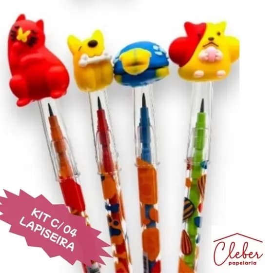 KIT 04 LAPISEIRA PETS TROCA PONTA LEO KIT C/ 04 UNIDADES SORTIDAS LEO LEO