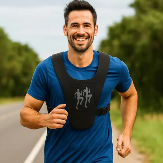 Colete Peitoral Porta Celular Esportivo para Corrida Trilhas Ciclismo Treino Ajustável Refletivo