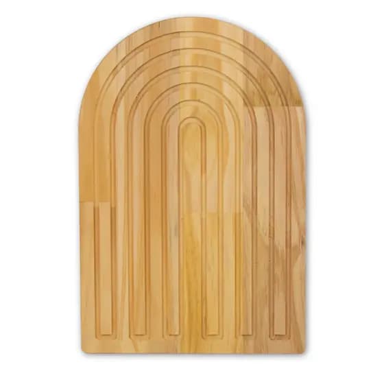 Bandeja de Madeira Decorativa Multifuncional, Descanso de Panela Tábua de Corte 23x34