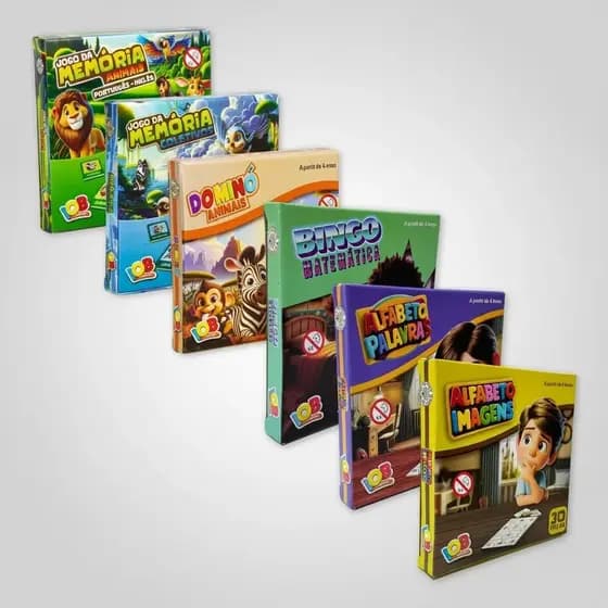 Jogos Educativos Kit Presente para Crianças - Aprenda Brincando 6 ou 7 unidades