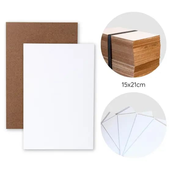 Placa de MDF Branco 15x21cm ideal para artesanato, decoração Kit 10/30/50/100