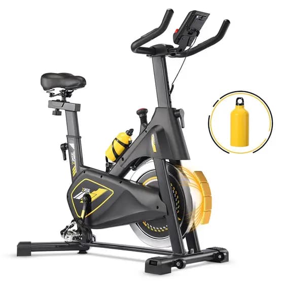 ZRSE Bicicleta Spinning Magnética Ultra Silenciosa Inércia 10kg Resistência Ajustável Suporte 150kg