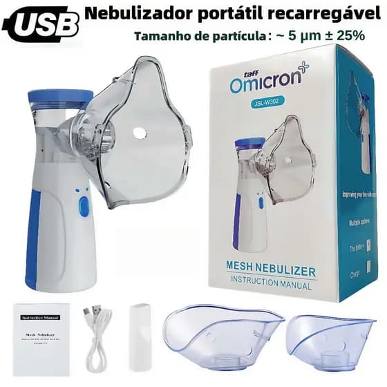 Inalador Nebulizador Portátil Ultrassônico Atomizador De Baixo Nó Para Crianças E Adultos