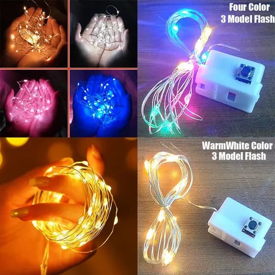 7 Luzes Decorativas Coloridas Da Bateria Solar-Promoção Incrível Decoração