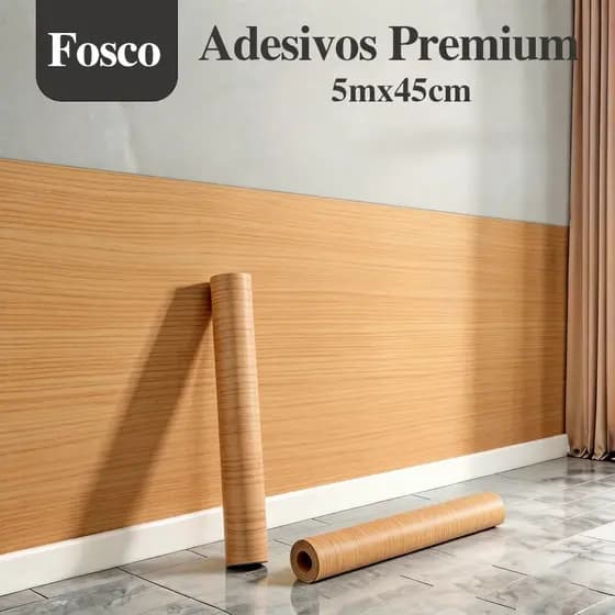 Papel Contact Adesivo Madeira Peroba Rolo 5 Metros Envelopamento Móveis